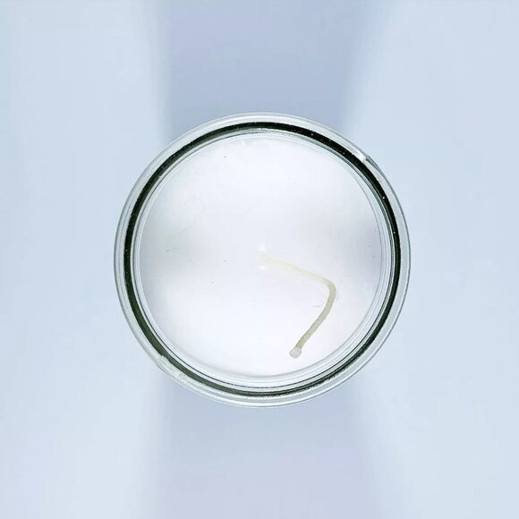 White Glass Jar Pillar Candle - Picture 3 of 10